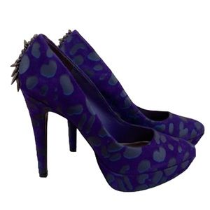RACHEL ROY  - Purple Black Studded Pumps
